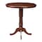 International Concepts Round 36 in Rd Top Pedestal Table, 12 in Leaf, 40.9 inH, Adjustable Height, Espresso, 36 W, 48 L, Wood K581-36RXT-6B-2 - alternate 4